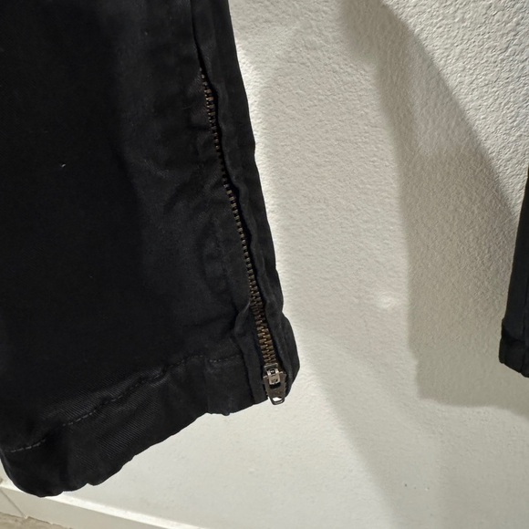 Nili Lotan Cropped Military Carbon Black Cotton Blend Zipper Pants Size 6 - Picture 8 of 16